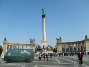 The Jabberwocky in Heroes' Square, Budapest. 