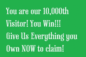 A flashing gif advising you that you are a winner of some kind. Lucky you.