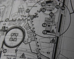 A map showing the planned layout of the Summer Sundae trading village 2012