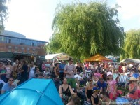 The Jabberwocky, buried beneath the crowds at Stratford River Festival