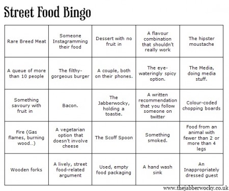 British street food award bingo