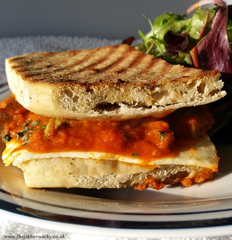 Paneer curry toastie