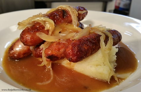 sausage and mash from the Mock Turtle