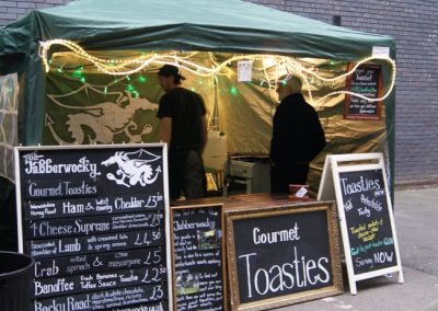 Our green gazebo setup